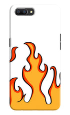 Fired Up – White Realme C1 Hard Case Back Cover by Casekaro