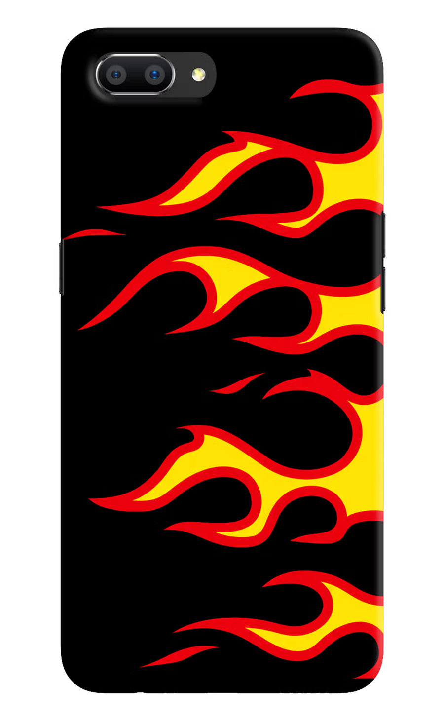 Side Sweep Flames Realme C1 Back Cover, Hard case