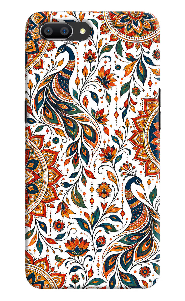 White Mayura Realme C1 Hard Case Back Cover by Casekaro
