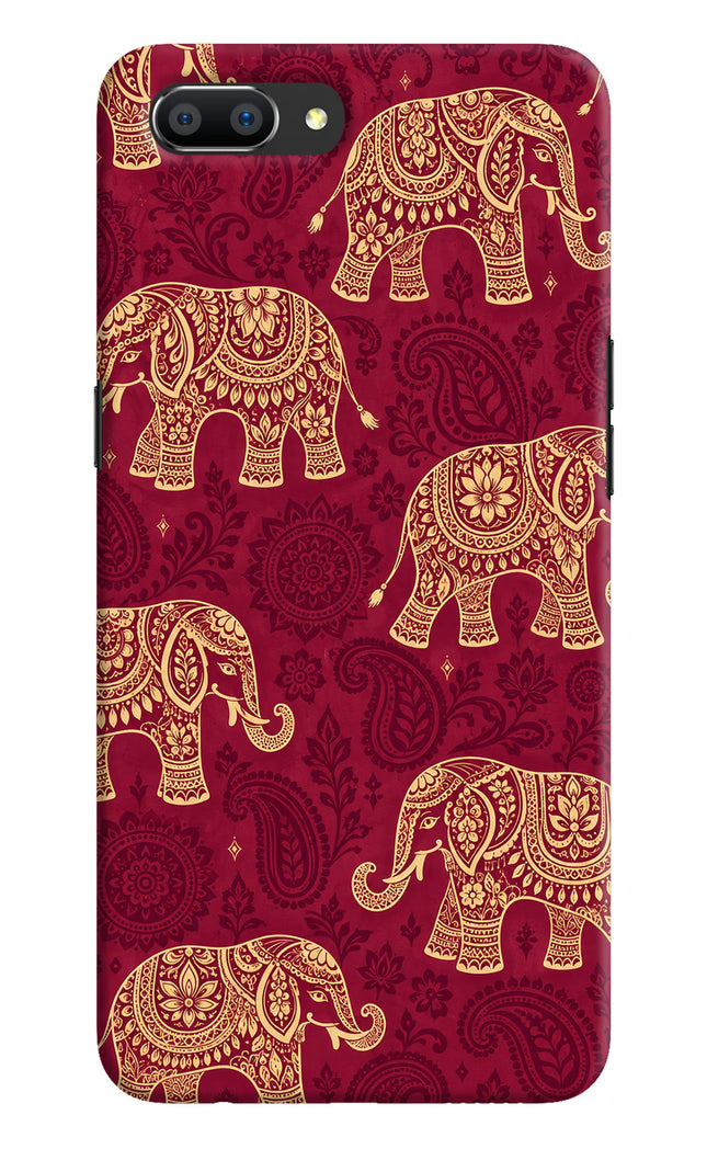 Maroon Elephant Realme C1 Hard Case Back Cover by Casekaro