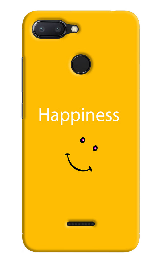 Happiness With Smiley Redmi 6 Hard Case Back Cover by Casekaro