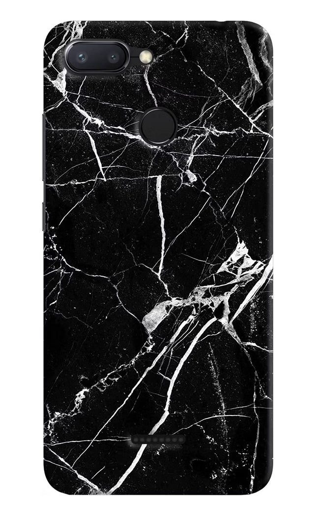 Black Marble Pattern Redmi 6 Hard Case Back Cover by Casekaro