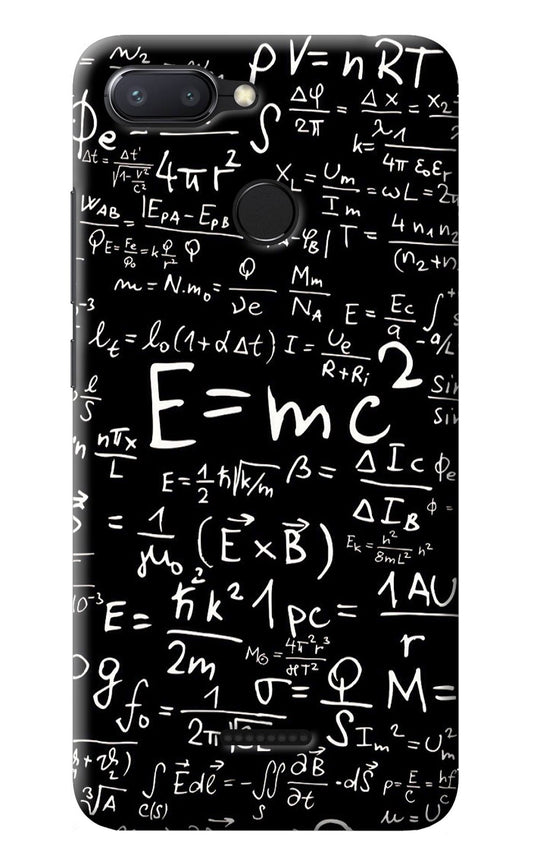 Physics Albert Einstein Formula Redmi 6 Back Cover