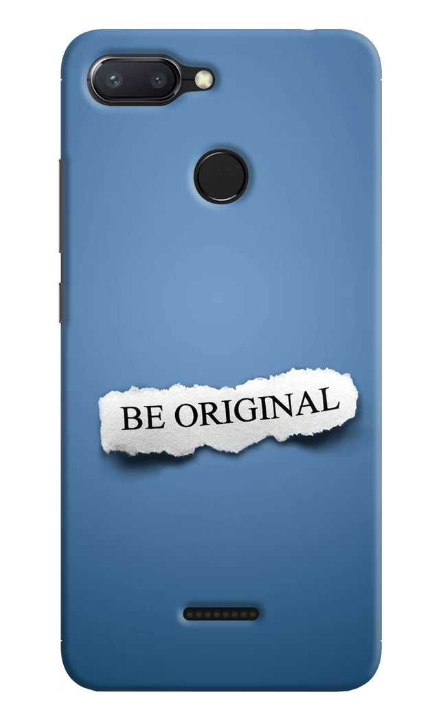 Be Original Redmi 6 Hard Case Back Cover by Casekaro