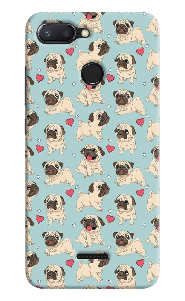 Pug Dog Redmi 6 Hard Case Back Cover by Casekaro
