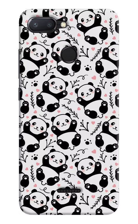 Cute Panda Redmi 6 Hard Case Back Cover by Casekaro