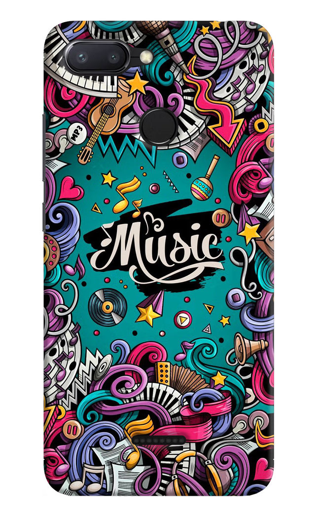 Music Graffiti Redmi 6 Hard Case Back Cover by Casekaro