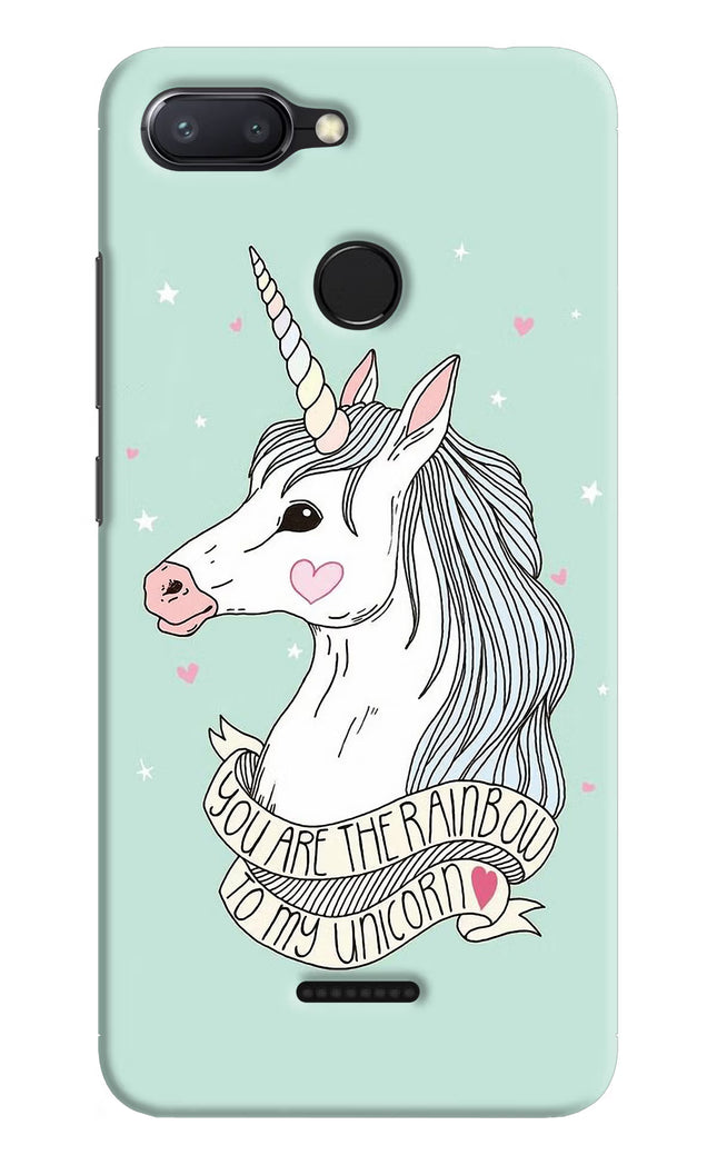 Unicorn Wallpaper Redmi 6 Hard Case Back Cover by Casekaro