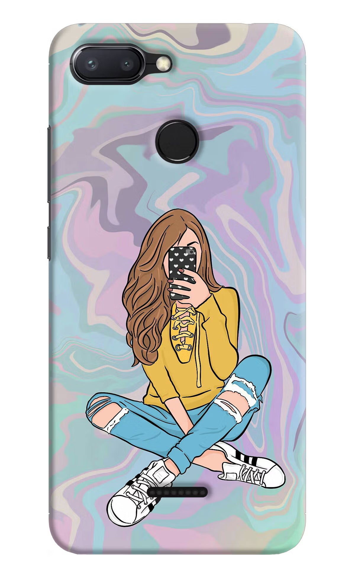 Selfie Girl Redmi 6 Hard Case Back Cover by Casekaro