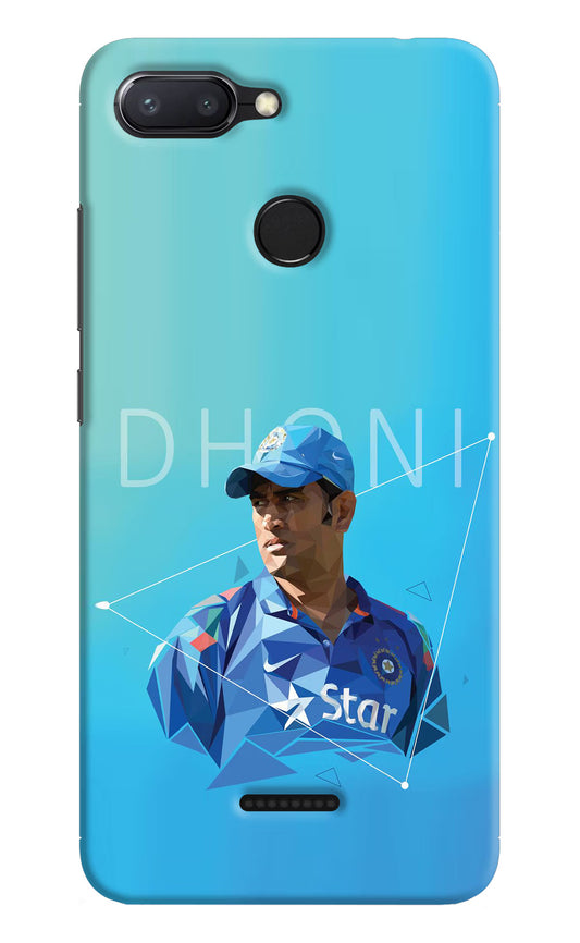 Dhoni Artwork Redmi 6 Hard Case Back Cover by Casekaro