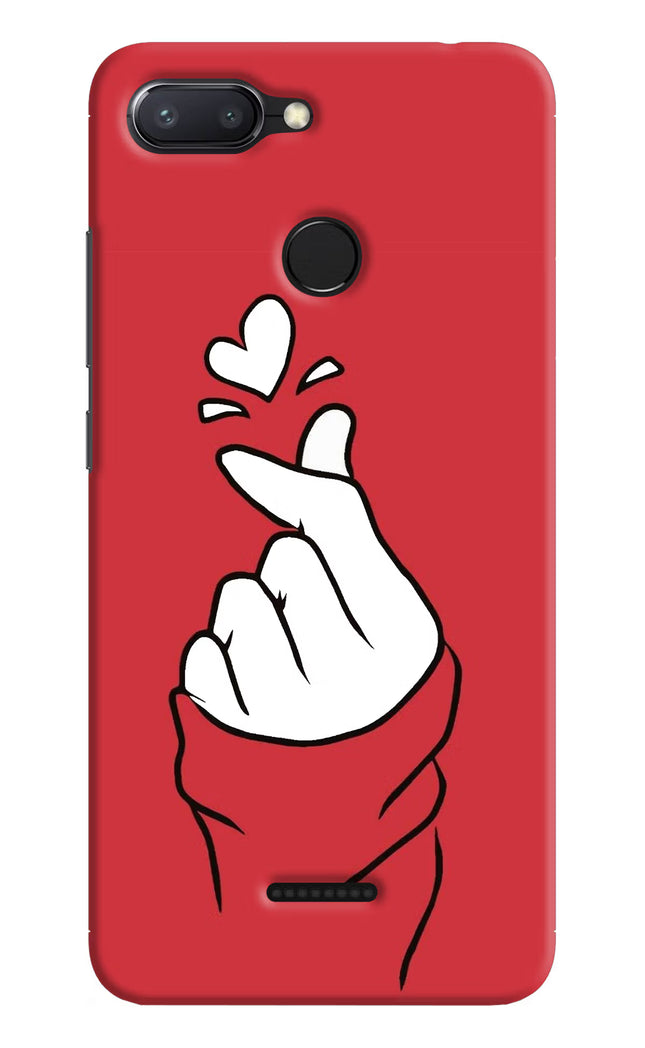 Korean Love Sign Redmi 6 Hard Case Back Cover by Casekaro