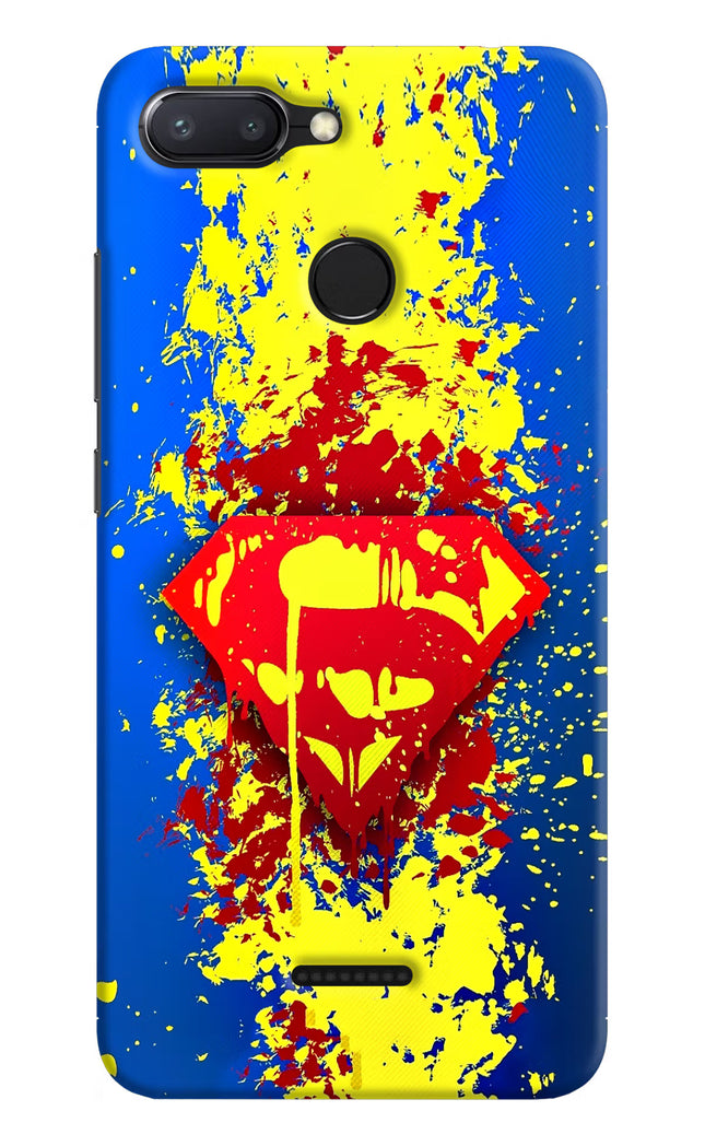 Superman logo Redmi 6 Hard Case Back Cover by Casekaro