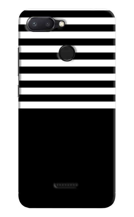 Black and White Print Redmi 6 Hard Case Back Cover by Casekaro