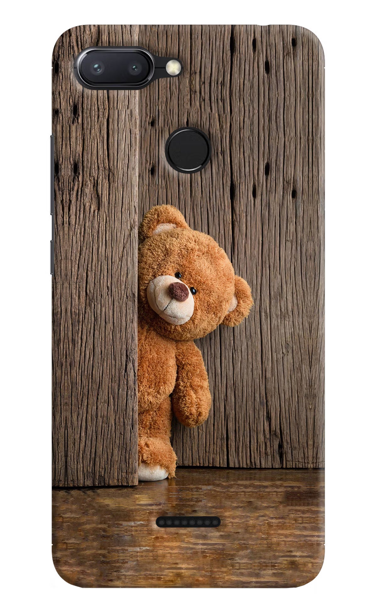 Teddy Wooden Redmi 6 Hard Case Back Cover by Casekaro