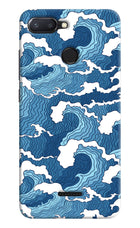 Blue Waves Redmi 6 Hard Case Back Cover by Casekaro