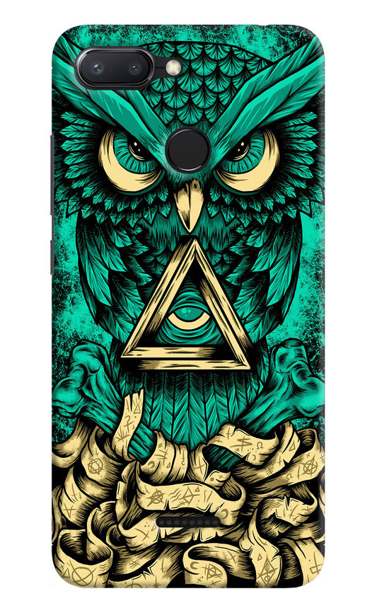 Green Owl Redmi 6 Hard Case Back Cover by Casekaro