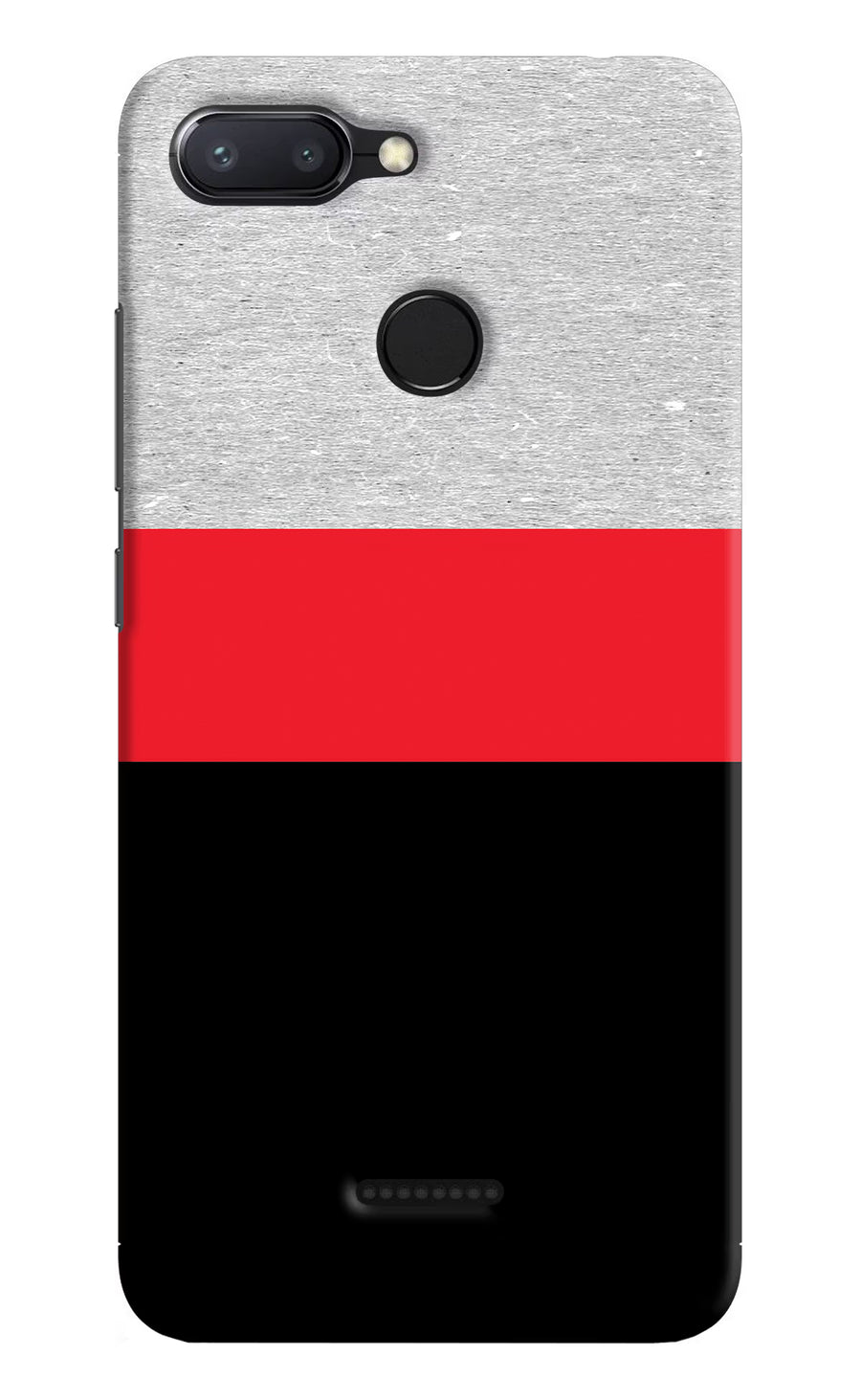 Tri Color Pattern Redmi 6 Back Cover, Hard case