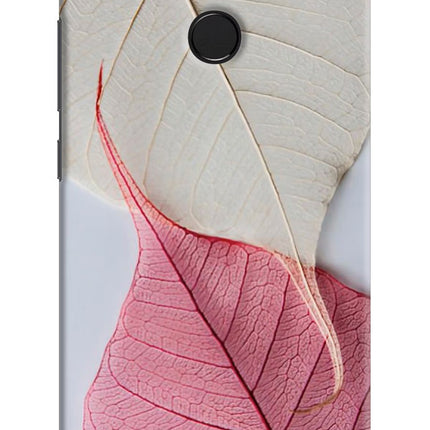 White Pink Leaf Redmi 6 Hard Case Back Cover by Casekaro