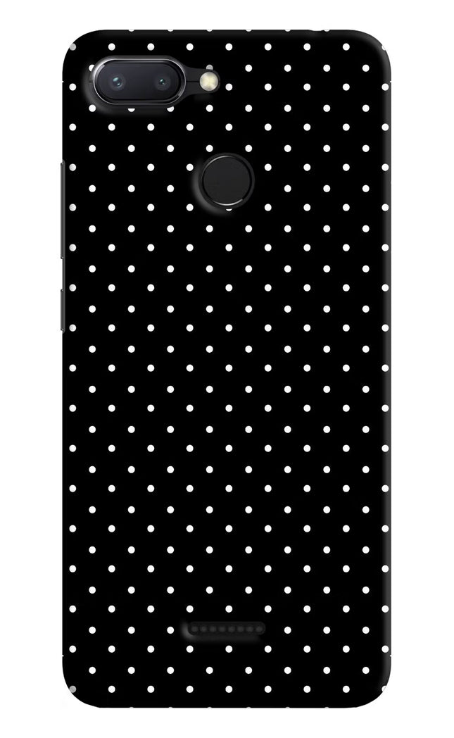 White Dots Redmi 6 Hard Case Back Cover by Casekaro