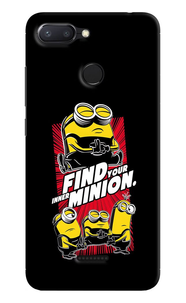 Find your inner Minion Redmi 6 Hard Case Back Cover by Casekaro