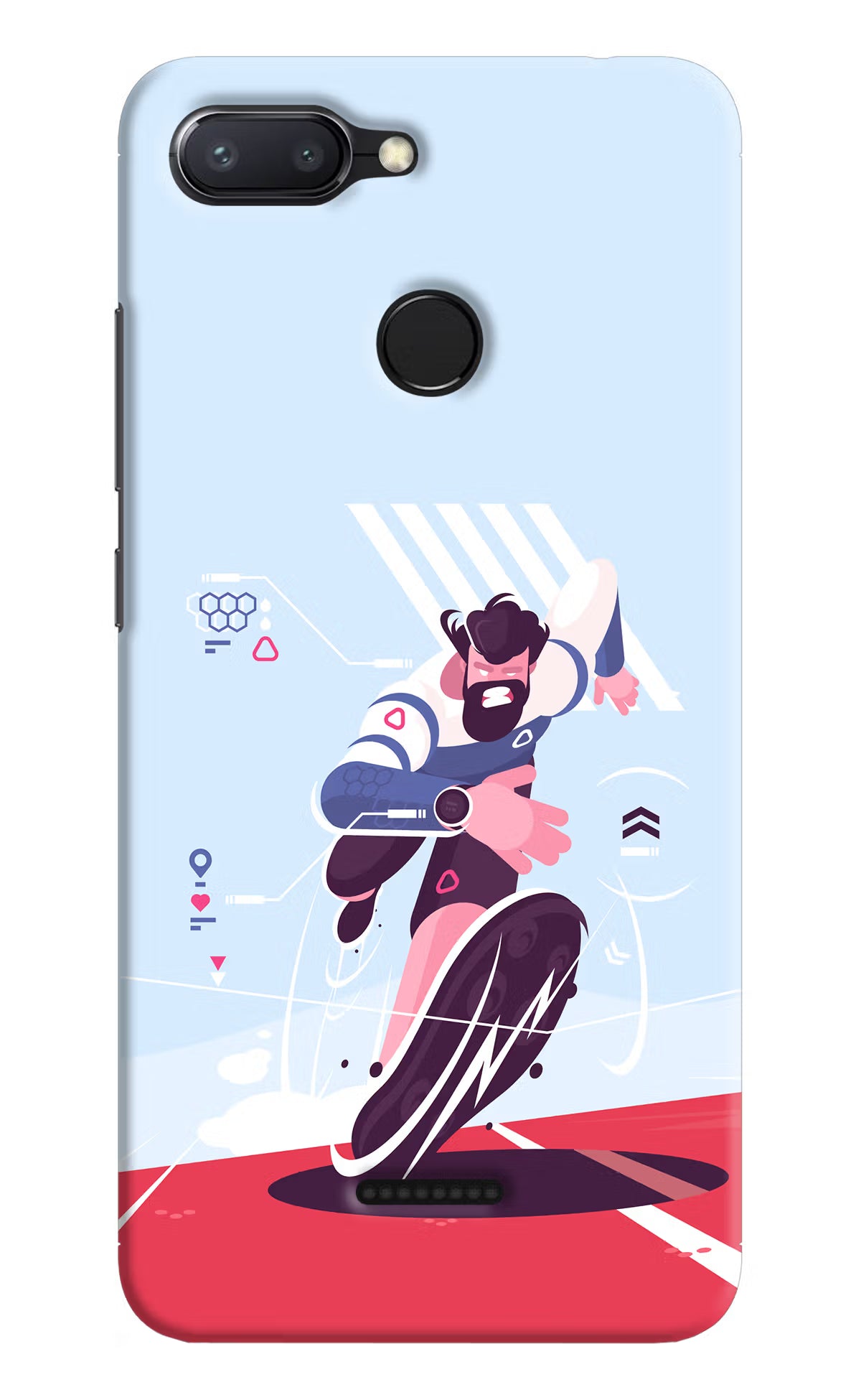 Run Pro Redmi 6 Hard Case Back Cover by Casekaro