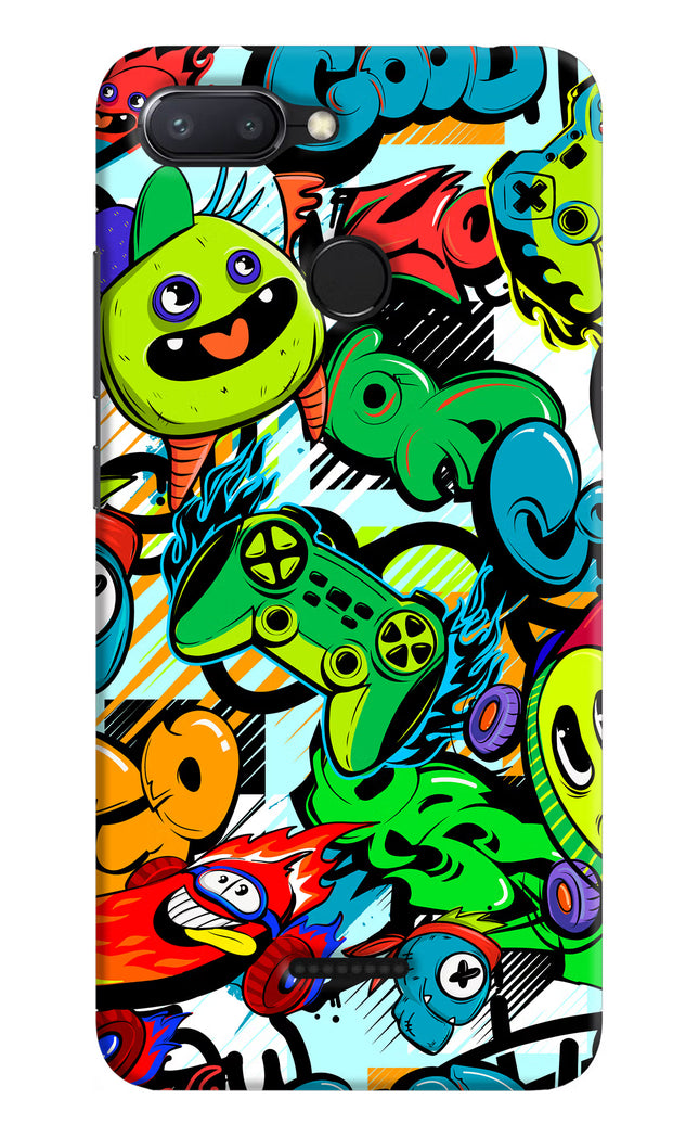 Game Doodle Redmi 6 Hard Case Back Cover by Casekaro