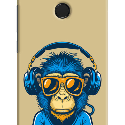 Monkey Headphone Redmi 6 Hard Case Back Cover by Casekaro