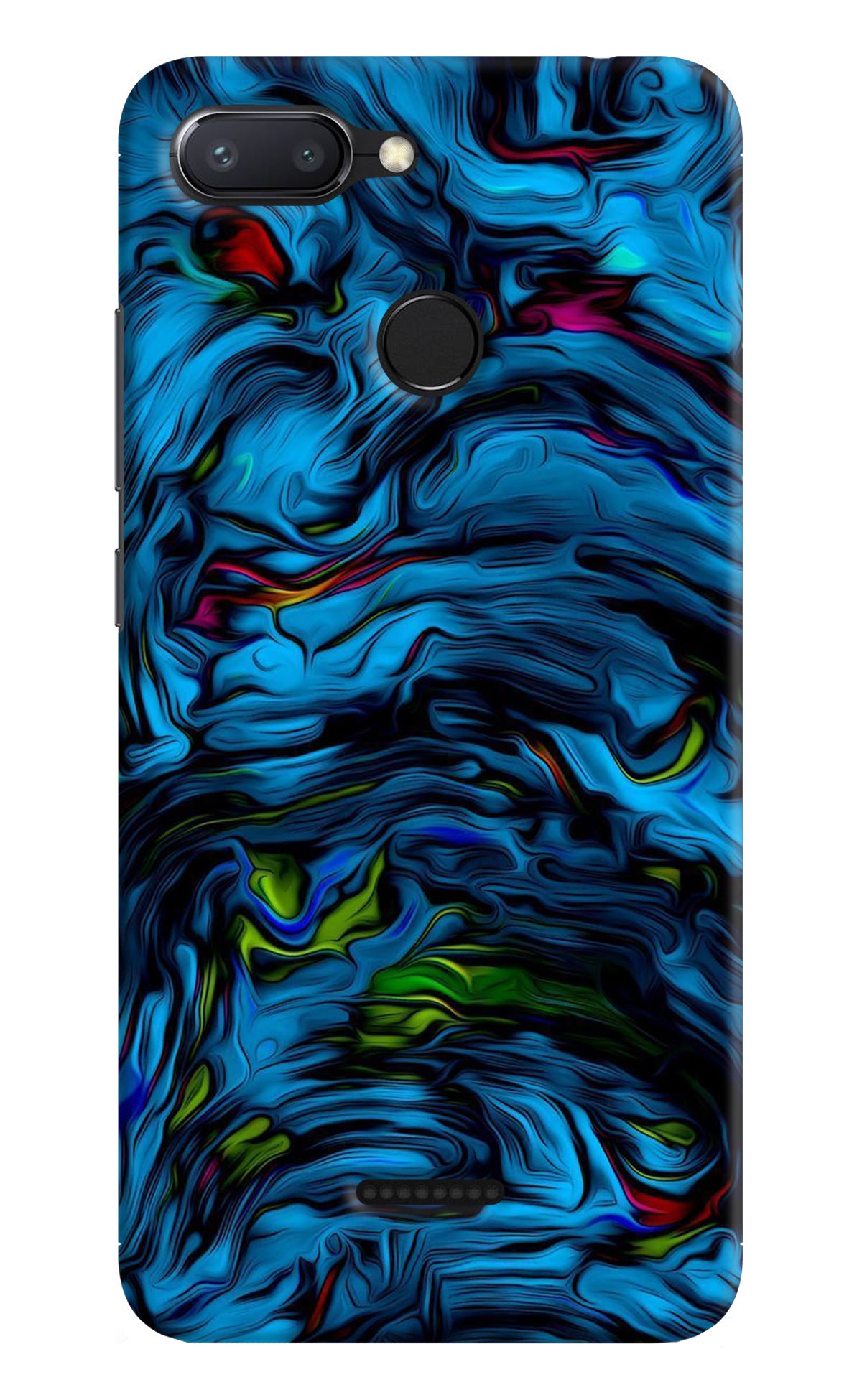 Dark Blue Abstract Redmi 6 Back Cover