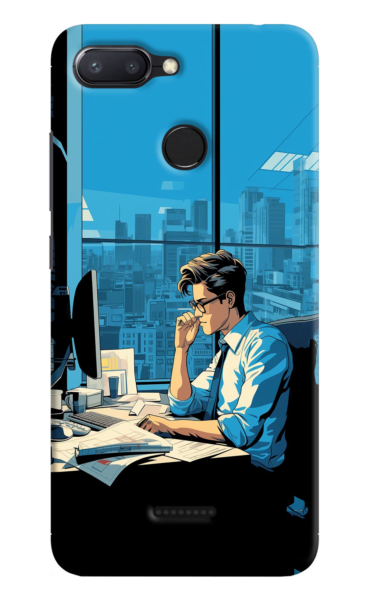 Focused Hustler (AI Generated) Redmi 6 Hard Case Back Cover by Casekaro