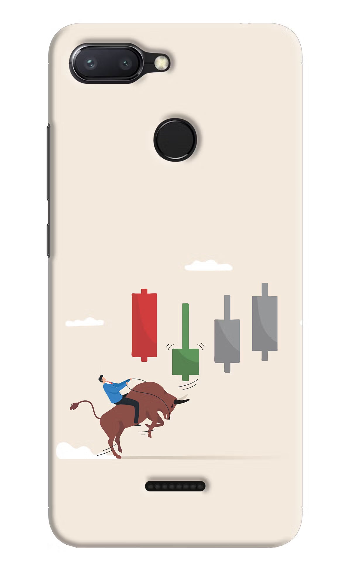 Bull Trading Momentum Redmi 6 Hard Case Back Cover by Casekaro