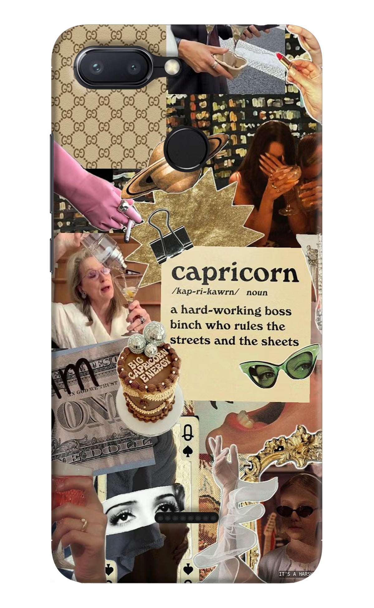Capricorn Zodiac Redmi 6 Hard Case Back Cover by Casekaro
