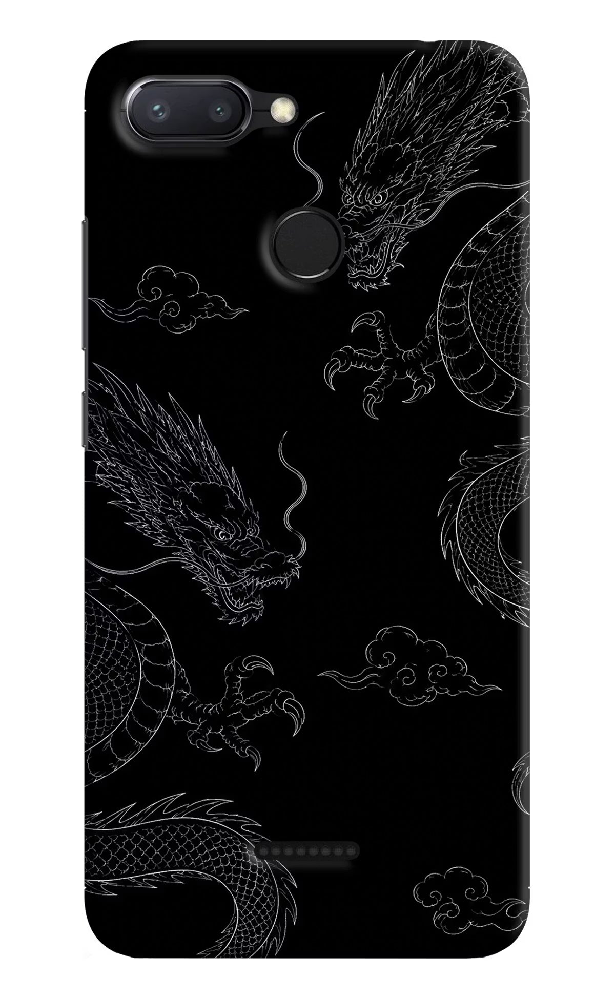 Twin Dragons Redmi 6 Hard Case Back Cover by Casekaro