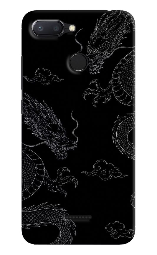 Twin Dragons Redmi 6 Hard Case Back Cover by Casekaro
