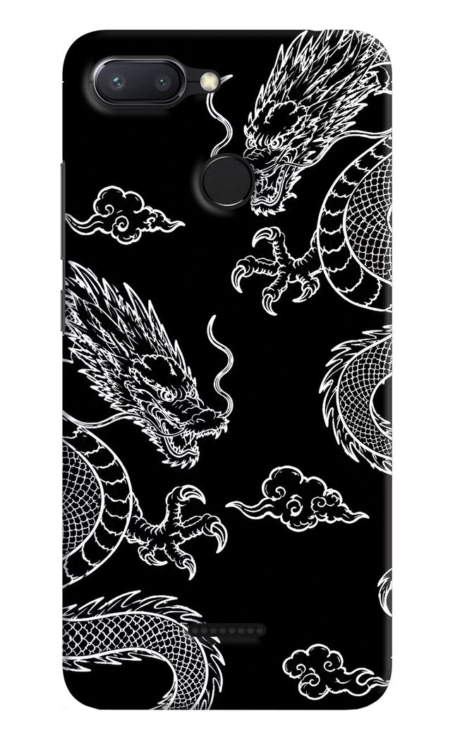 Twin Dragons Redmi 6 Hard Case Back Cover by Casekaro