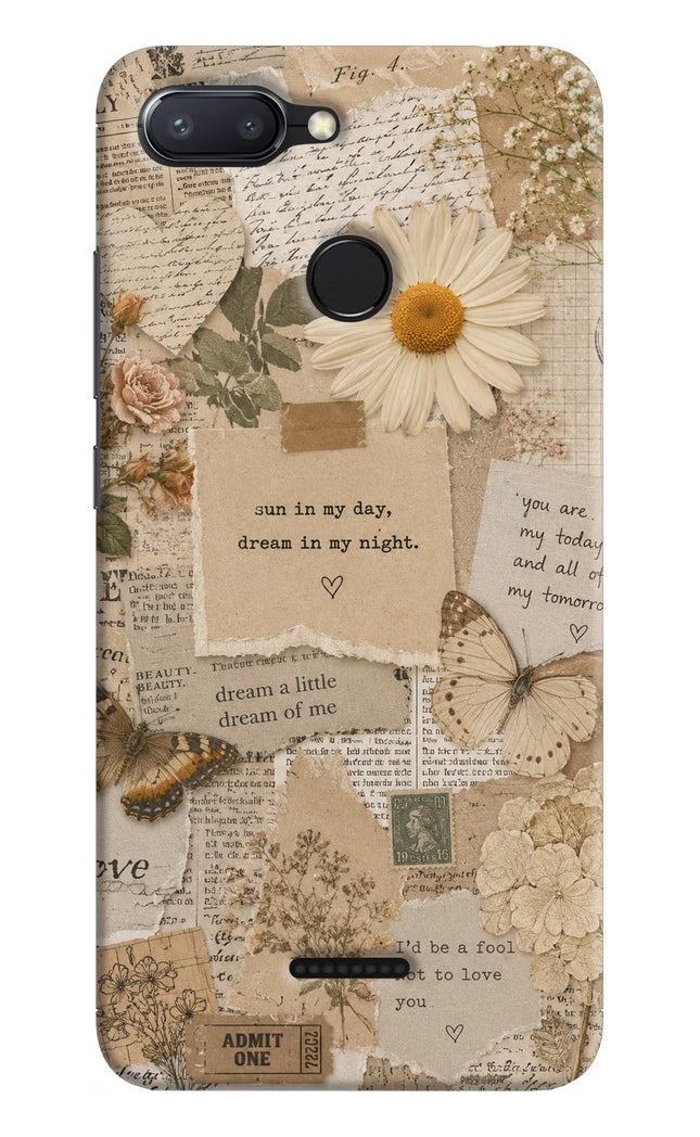 Vintage case Redmi 6 Hard Case Back Cover by Casekaro
