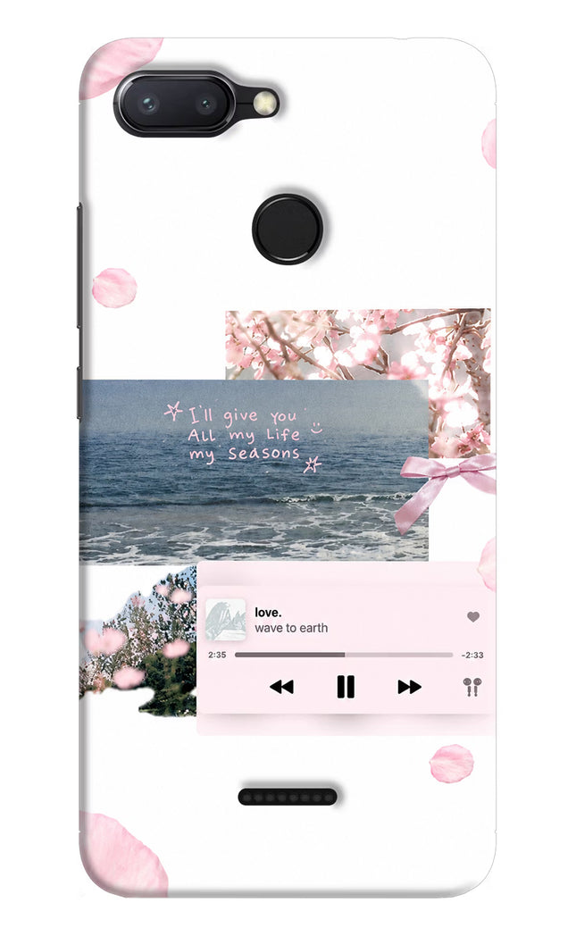 Wave to earth Redmi 6 Hard Case Back Cover by Casekaro