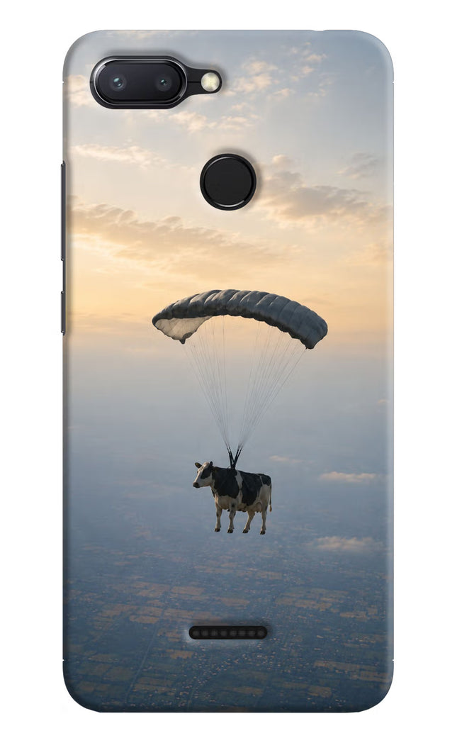Skydiving Cow Redmi 6 Hard Case Back Cover by Casekaro
