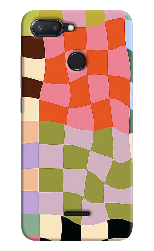 Wavy Grid Redmi 6 Hard Case Back Cover by Casekaro
