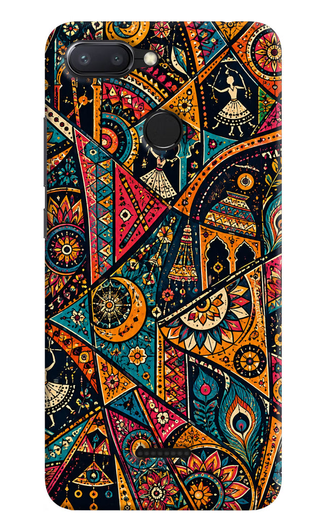 Folk Print Redmi 6 Hard Case Back Cover by Casekaro
