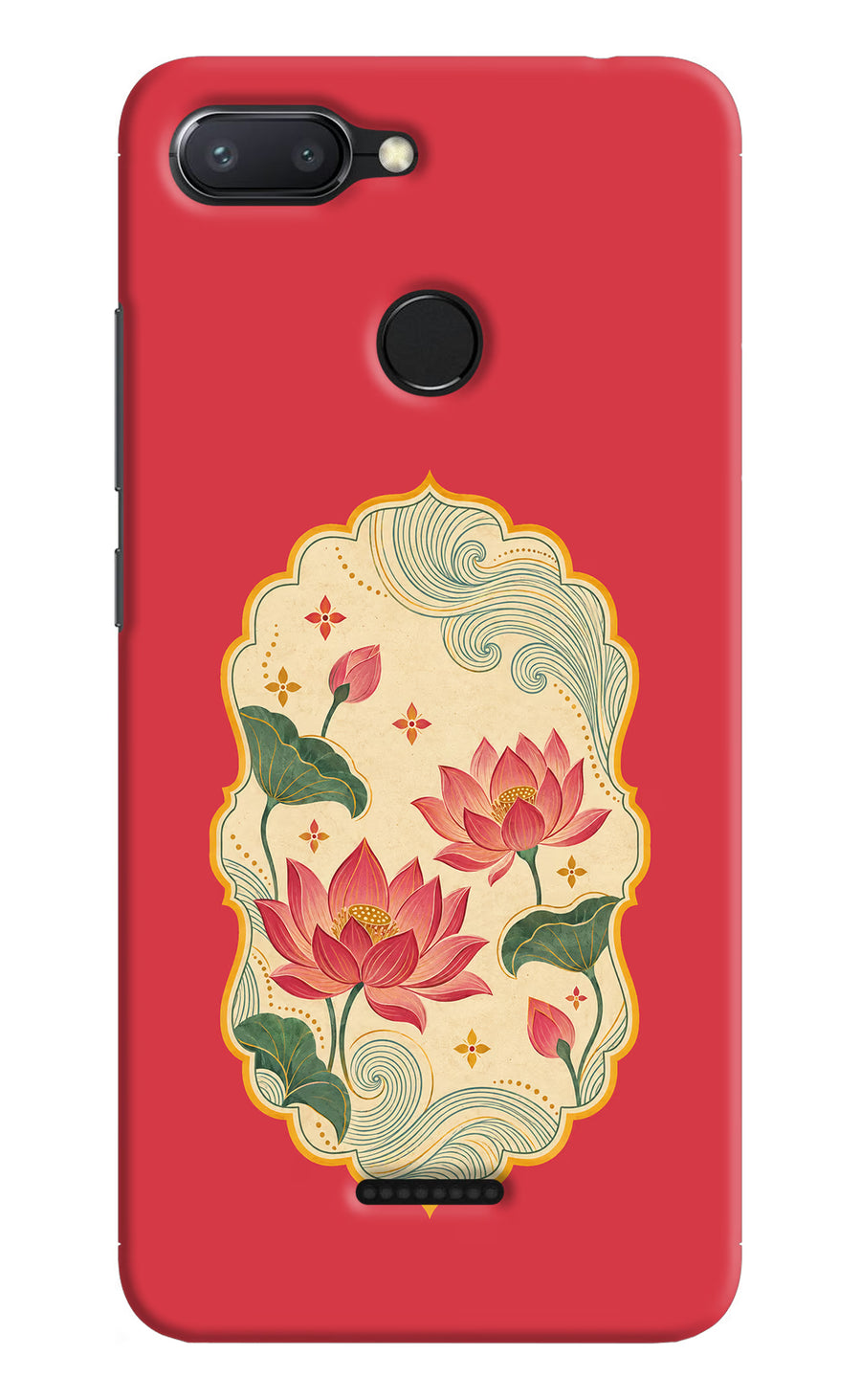 Pink Lotus Redmi 6 Back Cover, Hard case