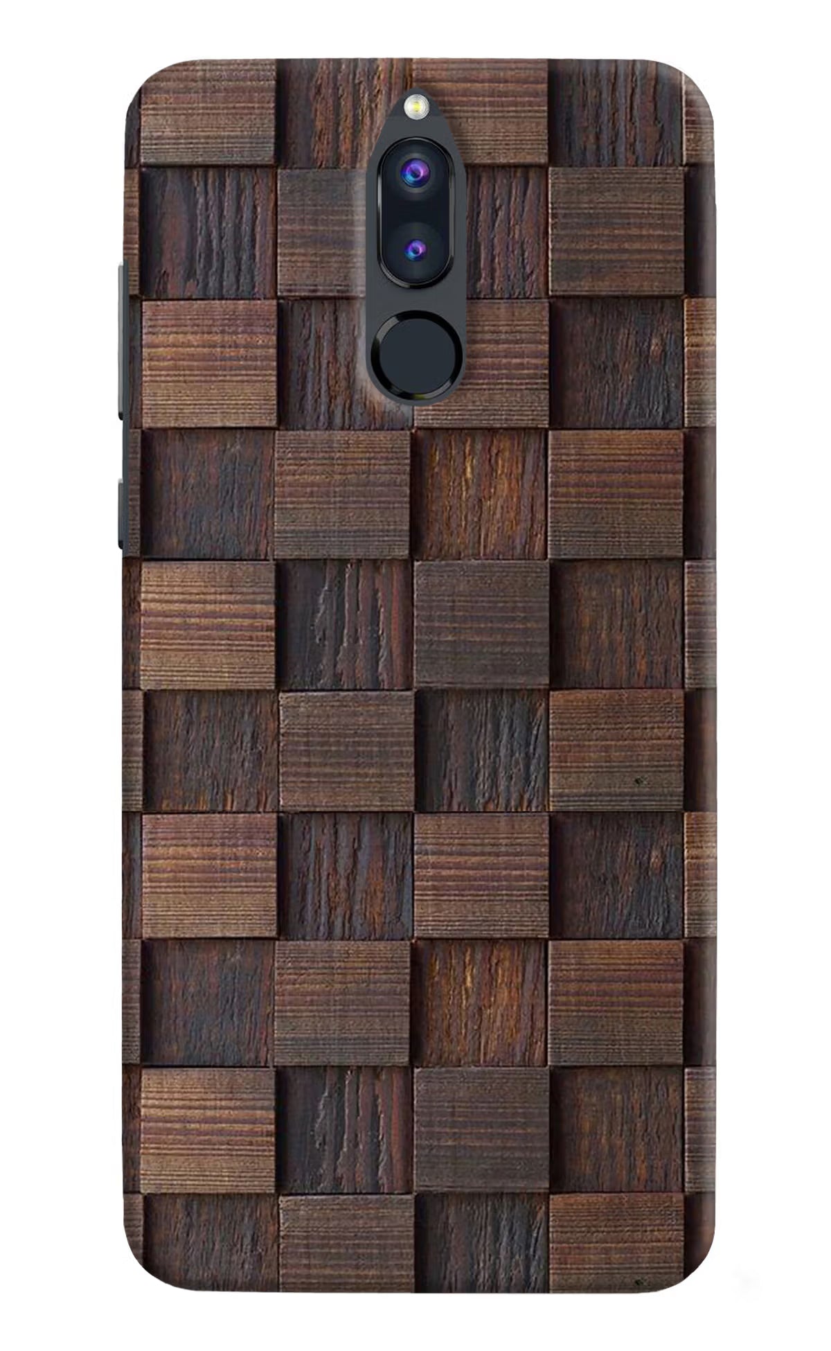 Wooden Cube Design Honor 9i Hard Case Back Cover by Casekaro