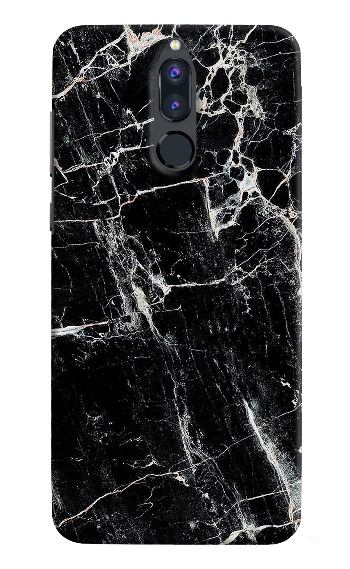 Black Marble Texture Honor 9i Hard Case Back Cover by Casekaro