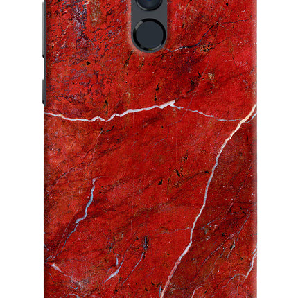 Red Marble Design Honor 9i Hard Case Back Cover by Casekaro
