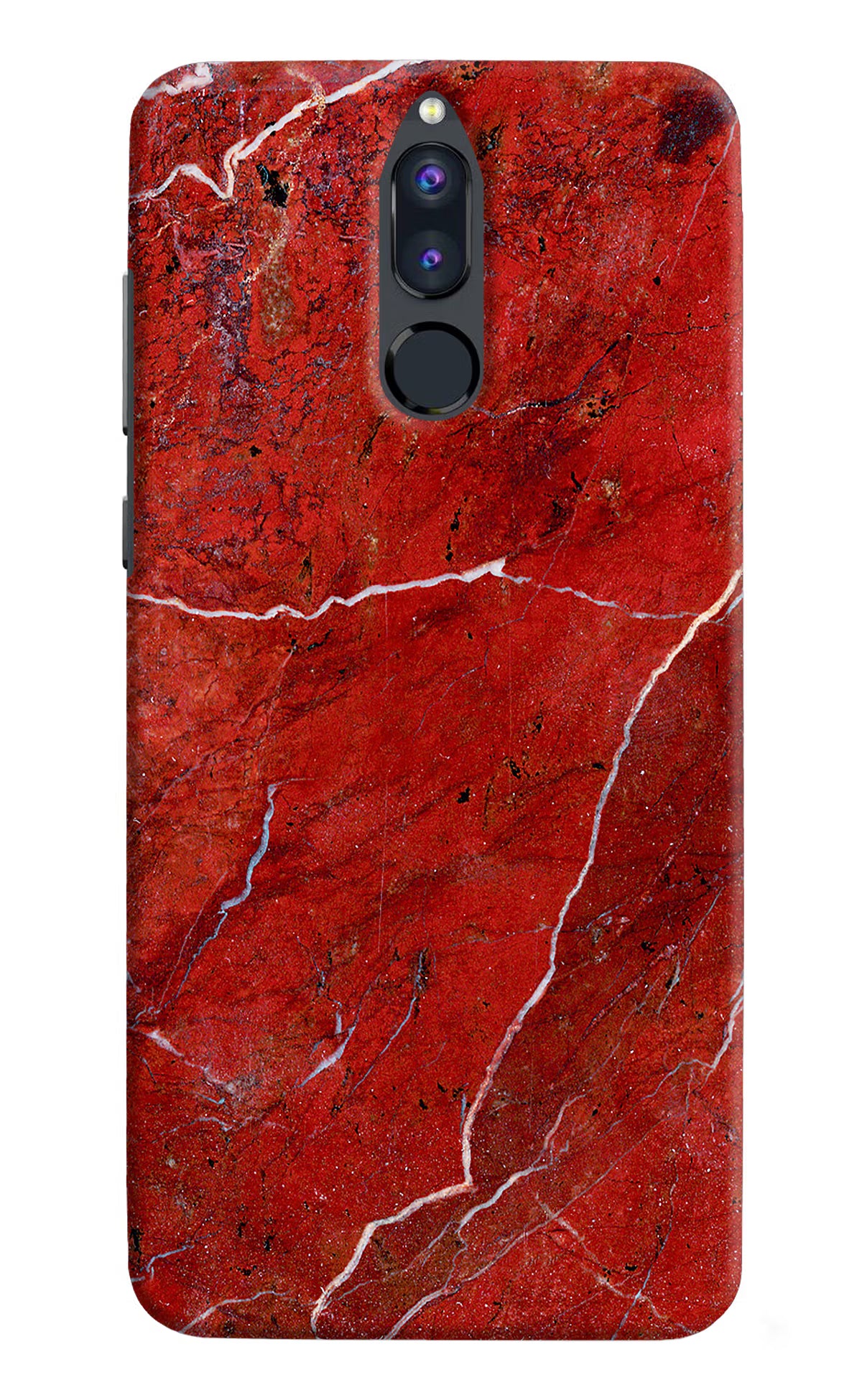Red Marble Design Honor 9i Hard Case Back Cover by Casekaro