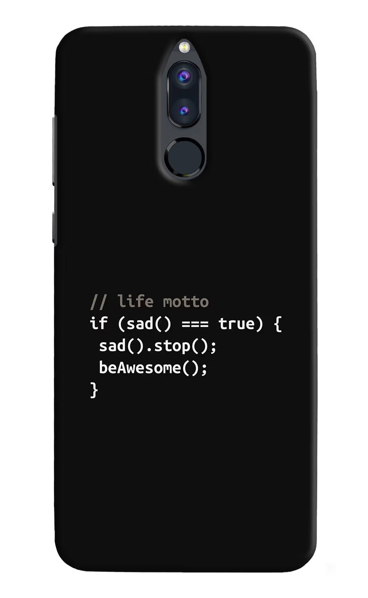 Life Motto Code Honor 9i Hard Case Back Cover by Casekaro