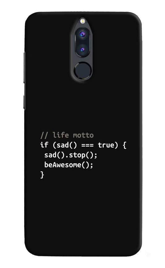 Life Motto Code Honor 9i Hard Case Back Cover by Casekaro