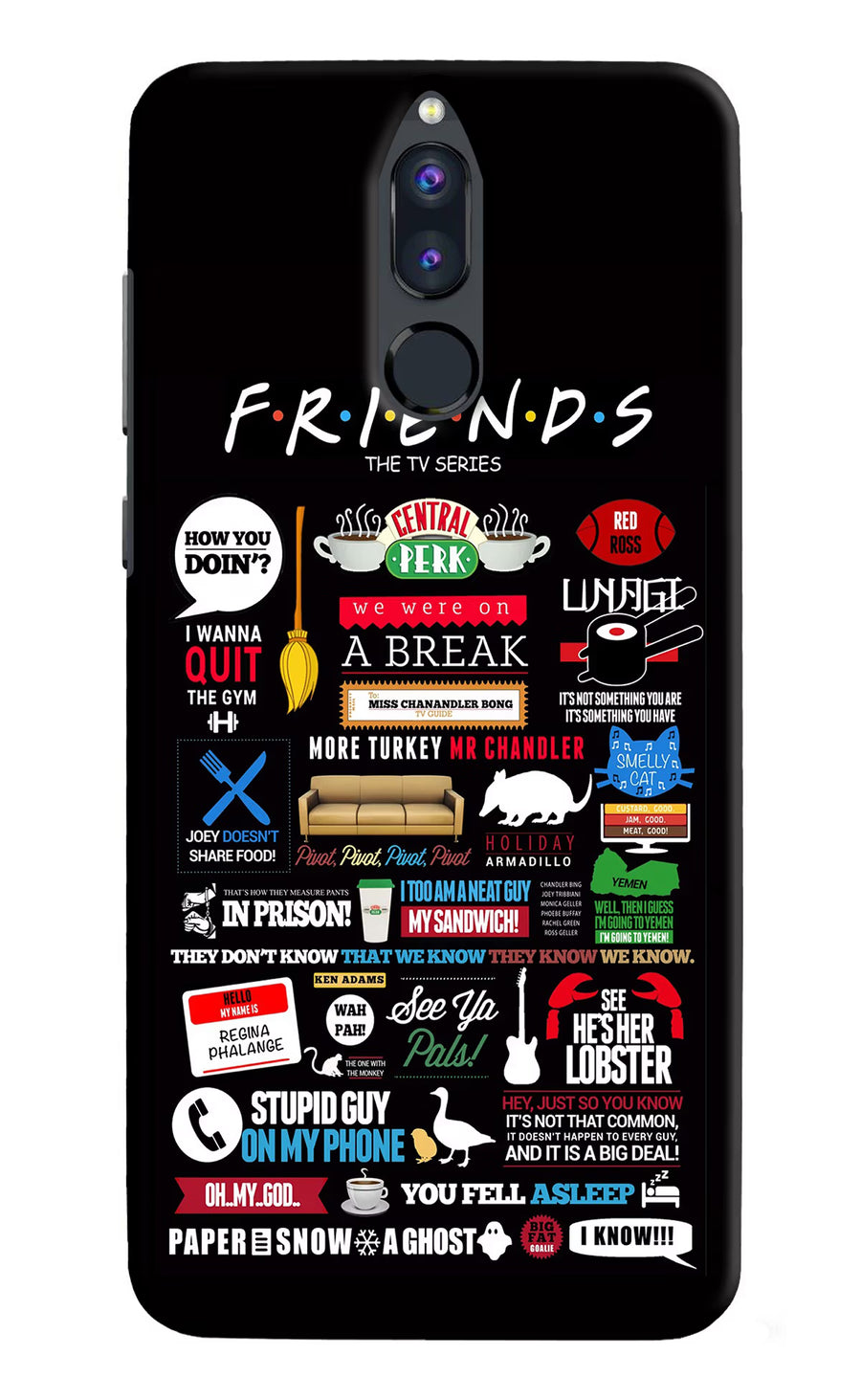 FRIENDS Honor 9i Back Cover, Hard case