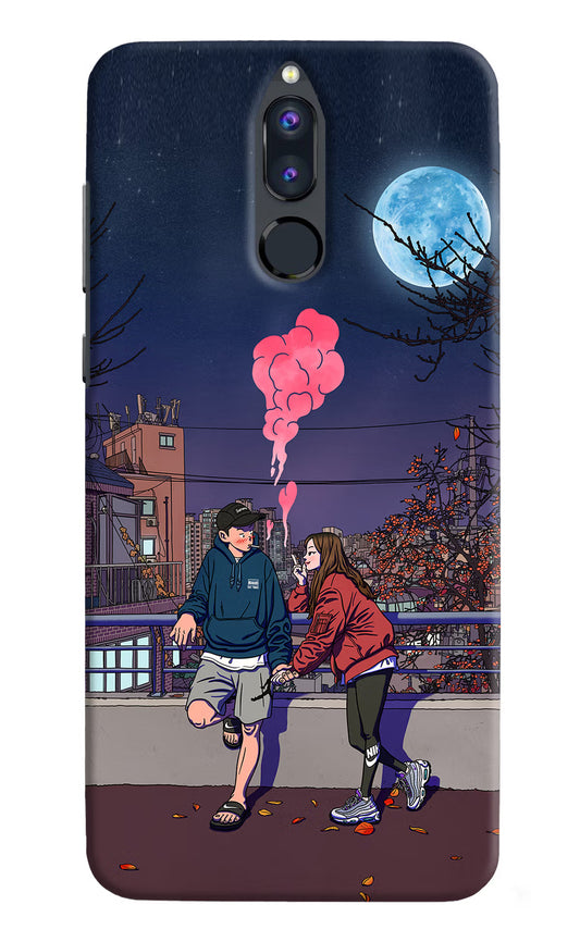 Chilling Couple Honor 9i Hard Case Back Cover by Casekaro