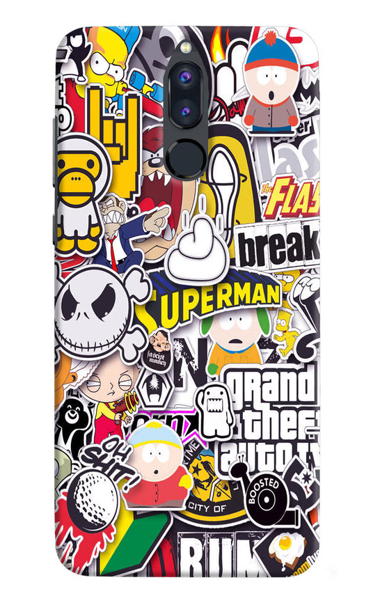 Sticker Bomb Honor 9i Hard Case Back Cover by Casekaro