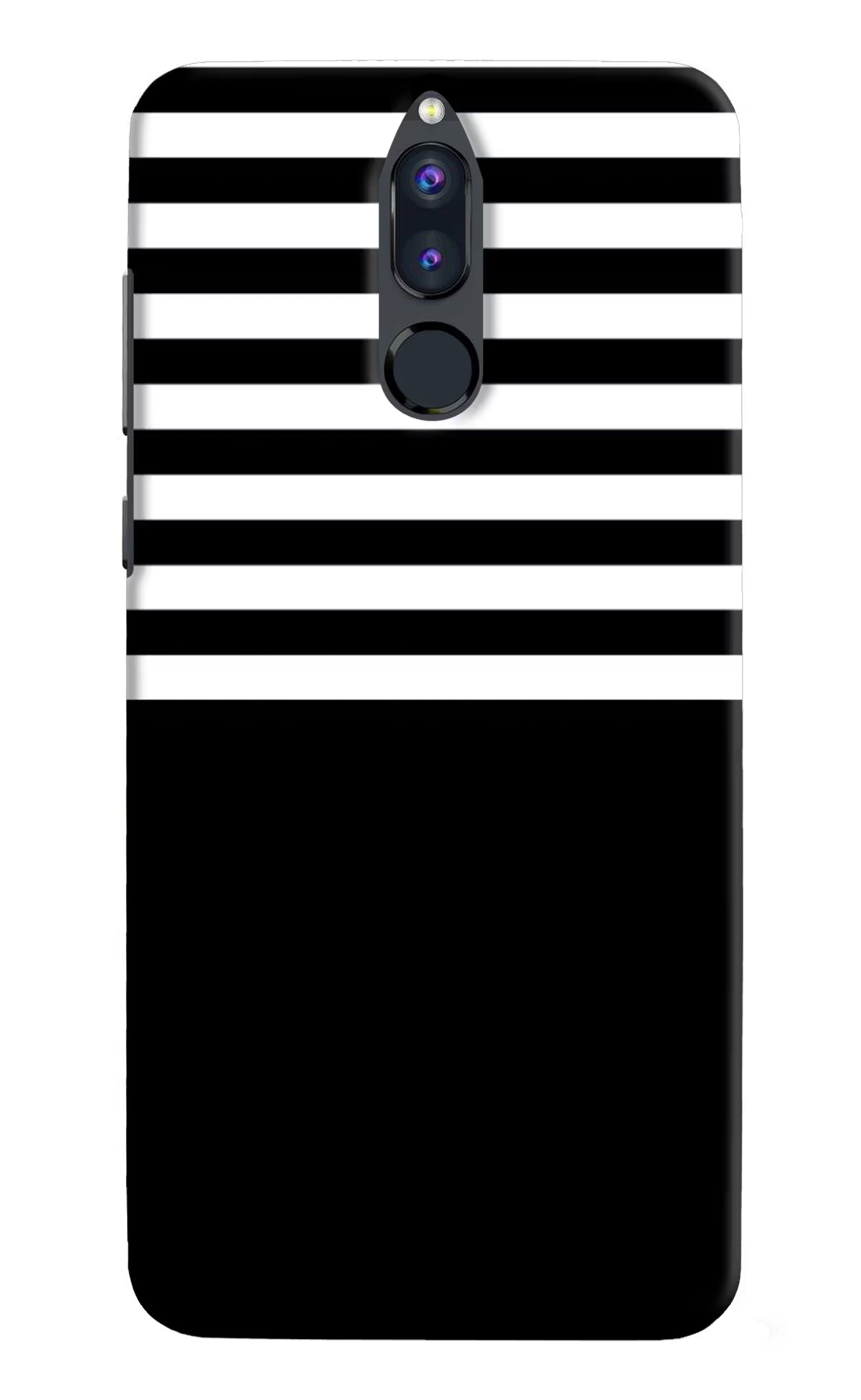 Black and White Print Honor 9i Hard Case Back Cover by Casekaro